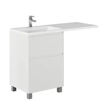 Тумба с раковиной Creto Cafor White 120 19-W120L левая