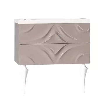 Тумба с раковиной Marka One Angel 80П капучино