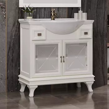 Тумба с раковиной Opadiris Борджи 85 слоновая кость