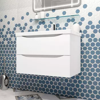 Тумба с раковиной Opadiris Элеганс 80 белый матовый