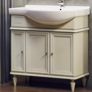 Тумба с раковиной Opadiris Санрайз 90 правая слоновая кость