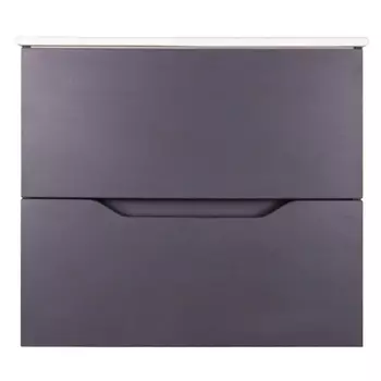 Тумба с раковиной Orange Line Li-60Tug+Ra графит матовый