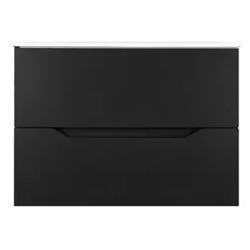 Тумба с раковиной Orange Line Li-80Tub+Ra черный матовый