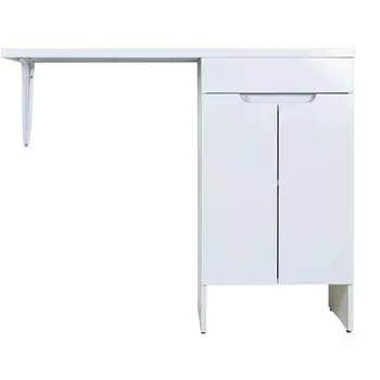 Тумба с раковиной Orange Optima OPD-110TUW+RAR белый глянец