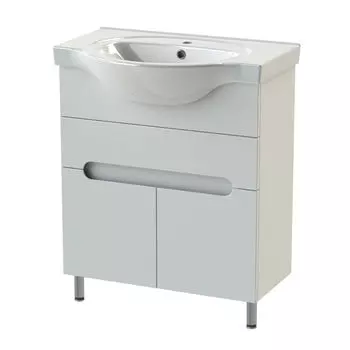 Тумба с раковиной Orange TOPLINE-Rio TR70-03E белый глянец