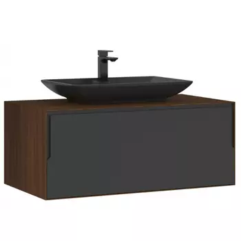Тумба с раковиной Orka Craft 100 5001125 орех/антрацит