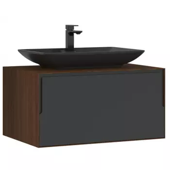 Тумба с раковиной Orka Craft 80 5003987 орех/антрацит