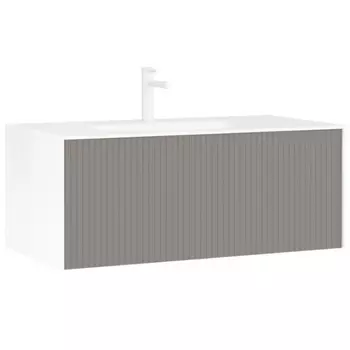 Тумба с раковиной Orka Cube 100 3000378 бежевый матовый