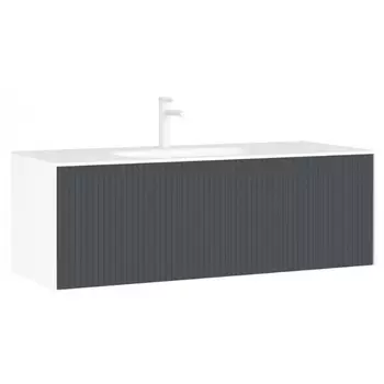 Тумба с раковиной Orka Cube 120 3000381 антрацит матовый