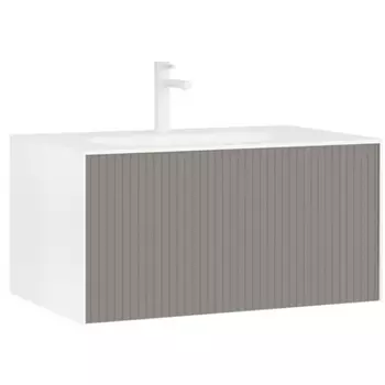 Тумба с раковиной Orka Cube 80 3000373 бежевый матовый