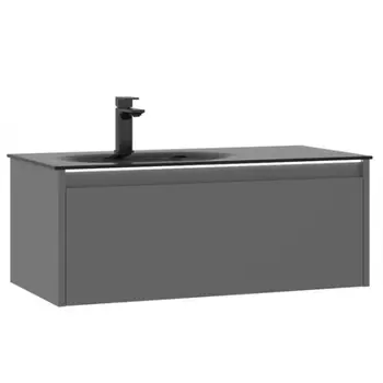 Тумба с раковиной Orka Lisbon 90 5001430 серый матовый