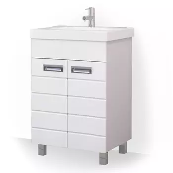 Тумба с раковиной Raval Kub 60 белая