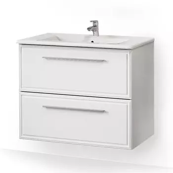 Тумба с раковиной Raval Quadro 75 белая