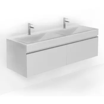 Тумба с раковиной Raval Twins 140 белая