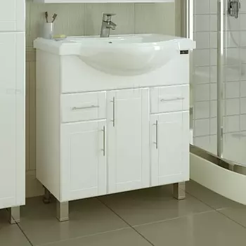 Тумба с раковиной СанТа Дублин 80 2 ящика