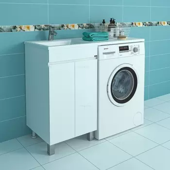 Тумба с раковиной СанТа Марс 48 напольная без ручек, 2 двери