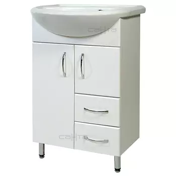 Тумба с раковиной СанТа Уют 55 белый