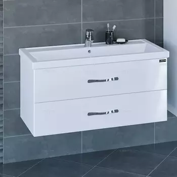 Тумба с раковиной СанТа Виктория 100 подвесная New