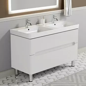 Тумба с раковиной Санвит Форма 120 напольная белая