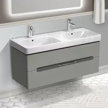 Тумба под раковину Санвит Форма 120 подвесная белая