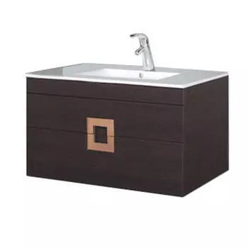 Тумба с раковиной Санвит Квадро 90 Lux new белая