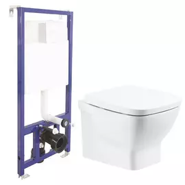 Унитаз BelBagno Lago BB128CH без сиденья с инсталляцией Berges Novum