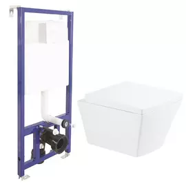 Унитаз BelBagno Regina BB104CH без сиденья с инсталляцией Berges Novum