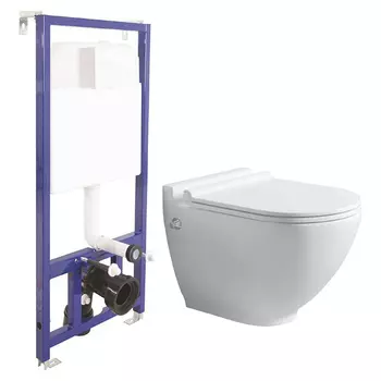 Унитаз Bien Harmony HRKA052N5VE0W3000 с сиденьем с инсталляцией Berges Novum