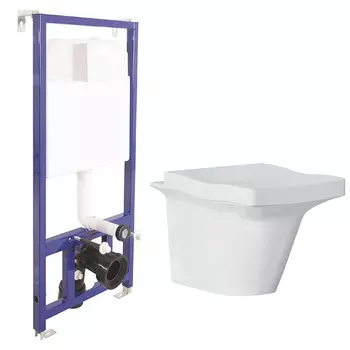 Унитаз Bien Lotus LTKA054GMVP1W3000 с сиденьем с инсталляцией Berges Novum