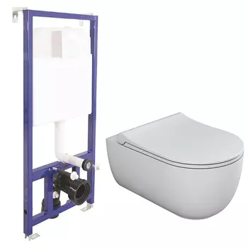 Унитаз Bien Vokha MDKA052N1VP1W5000, с сиденьем с инсталляцией Berges Novum