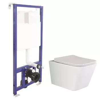 Унитаз Ceramicanova Metric CN3007 с инсталляцией Berges Novum