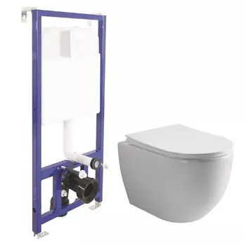 Унитаз Ceramicanova Mia CN1805 с инсталляцией Berges Novum