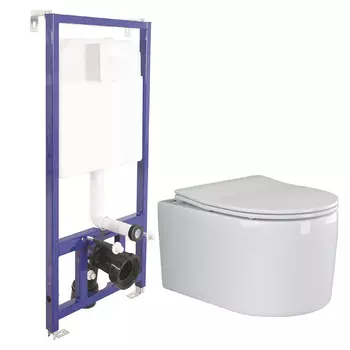 Унитаз Ceramicanova Moments CN3003 с инсталляцией Berges Novum