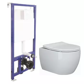 Унитаз Ceramicanova Play CN3001 с инсталляцией Berges Novum