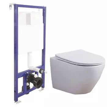 Унитаз Esbano Amapola White с инсталляцией Berges Novum