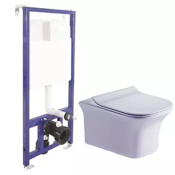 Унитаз Esbano Azul White с инсталляцией Berges Novum