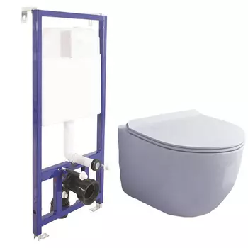 Унитаз Esbano Gardena White с инсталляцией Berges Novum