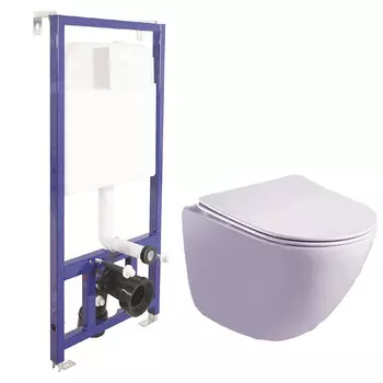 Унитаз Esbano Lotus White с инсталляцией Berges Novum