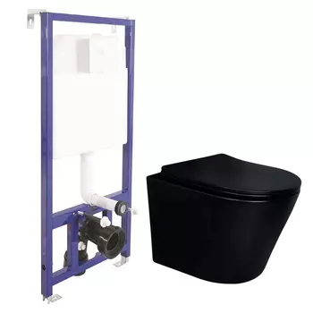 Унитаз Gid TR2130BM с инсталляцией Berges Novum