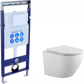 Унитаз с инсталляцией Акватек SET ЕВРОПА Easy Fix