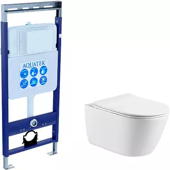 Унитаз с инсталляцией Акватек SET ОБЕРОН Easy Fix