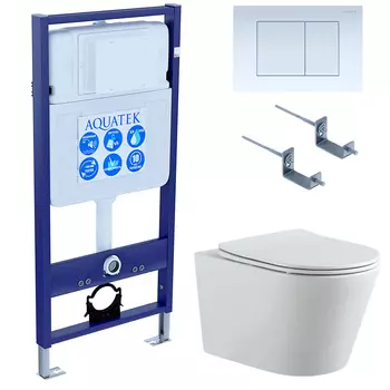 Унитаз с инсталляцией Акватек Вега Set 009 4в1