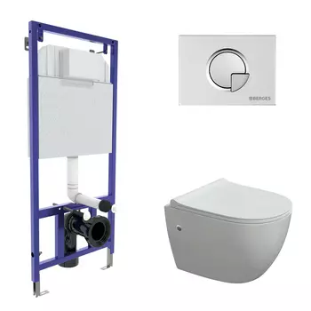Унитаз с инсталляцией Berges Novum 043276