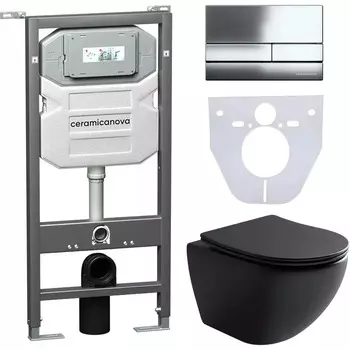 Унитаз с инсталляцией Ceramicanova Metropol CN4002MB_1002CH_1000