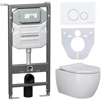 Унитаз с инсталляцией Ceramicanova Play CN3001_1001W_1000