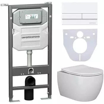 Унитаз с инсталляцией Ceramicanova Play CN3001_1002W_1000