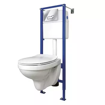 Унитаз с инсталляцией Cersanit Delfi + Vector SET-DEL/Vec/S-DL/Ac-Cg-w