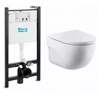 Унитаз с инсталляцией Roca Meridian Rimless 7.8931.0.499.0