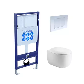 Унитаз с инсталяцией Акватек Альтаир Set cm-009 4в1