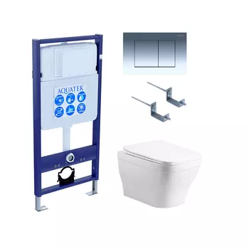 Унитаз с инсталяцией Акватек Амадео Set cm-010 4в1